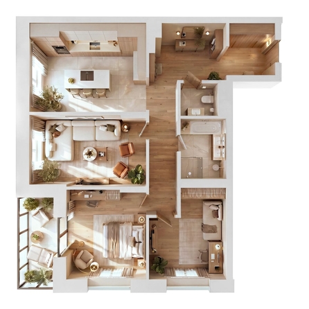 
  Продается 3-комн. квартира 86.1 м², в ЖК Суриков, дом 2. Фото 2.