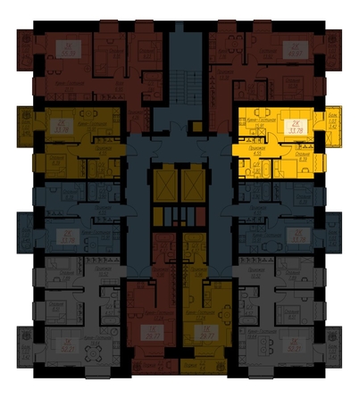 
  Продается 2-комн. квартира 33.78 м², в ЖК Биография, дом 2, корп 1. Фото 2.