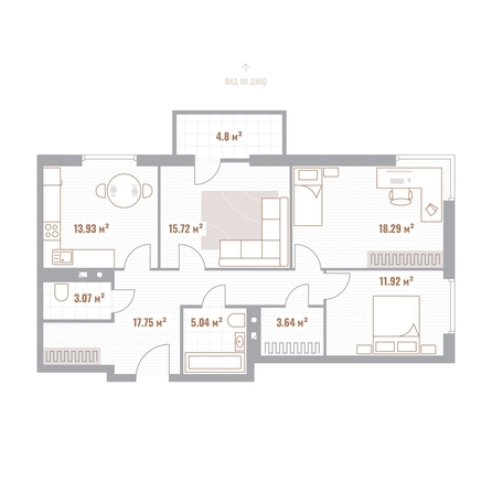 
  Продается 3-комн. квартира 90.76 м², в ЖК Николаевские кварталы, Воскресенский. Фото 2.