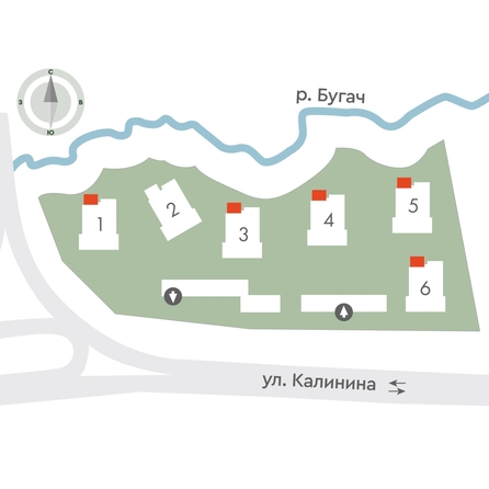 
  Продается 2-комн. квартира 54.7 м², в ЖК Калина Долина, дом 3. Фото 2.