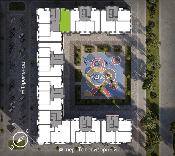 
  Продается 3-комн. квартира 87.3 м², в ЖК ОКТА, дом 2. Фото 1.
