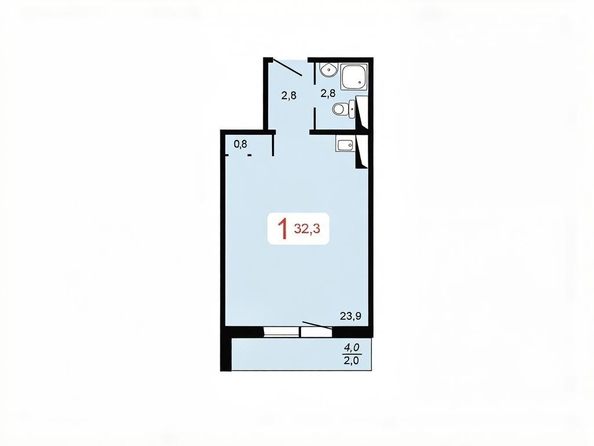 
  Сдам Студия 29 м². Фото 17.