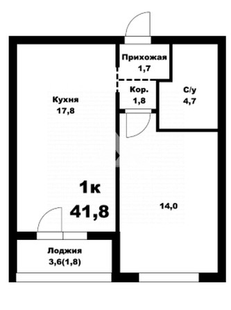 
   Продам 1-комнатную, 41.8 м², Нагорная 6-я ул, 15

. Фото 3.
