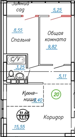 
   Продам 3-комнатную, 53 м², Песчаная ул, 190

. Фото 11.