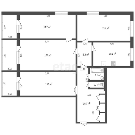 
   Продам 4-комнатную, 73.7 м², Гущина ул, 219

. Фото 2.