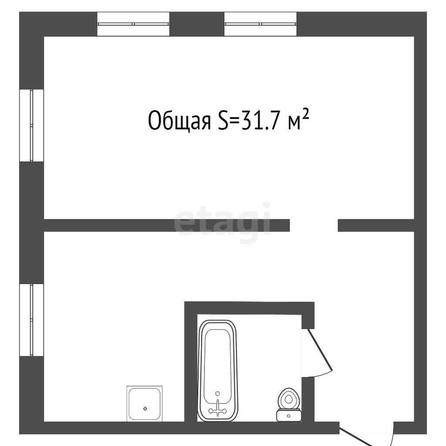 
   Продам 1-комнатную, 31.7 м², Пионеров проезд (Барнаульское снт), 24

. Фото 2.