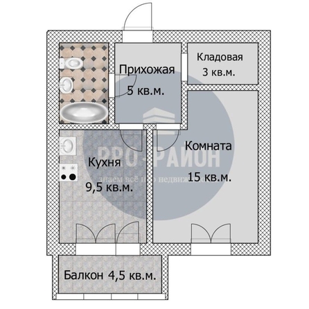 
   Продам 1-комнатную, 37 м², Новосибирская ул, 16Д

. Фото 8.