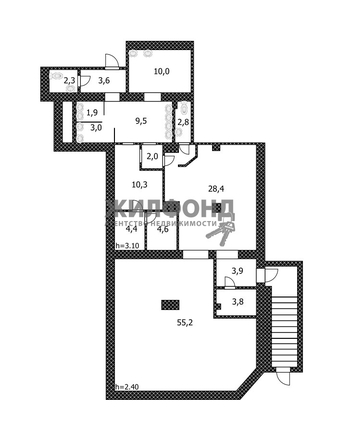 
   Продам помещение свободного назначения, 147 м², Ленина пр-кт, 107

. Фото 2.