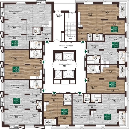 
   Продам 2-комнатную, 77.7 м², Шервуд, (Нагорная 6-я, 15г/12)

. Фото 1.