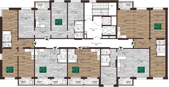 
   Продам 3-комнатную, 81.6 м², Шервуд, (Нагорная 6-я, 15в корп 3)

. Фото 1.