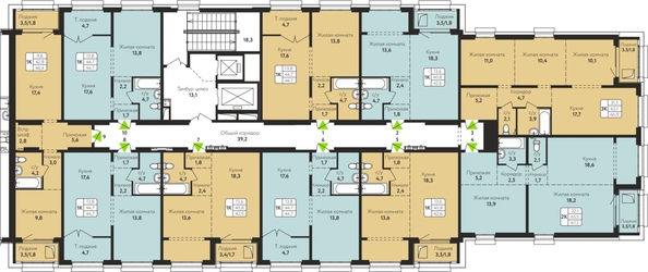 
   Продам 2-комнатную, 67.3 м², Солнечная Поляна ул, 69

. Фото 1.