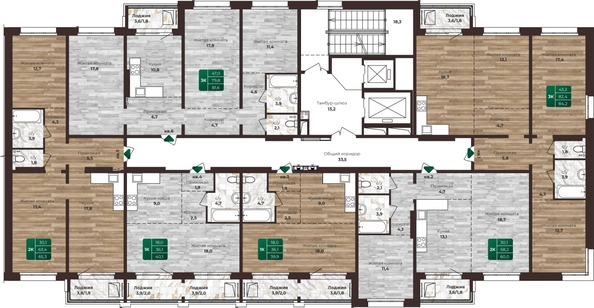 
   Продам 2-комнатную, 60 м², Шервуд, (Нагорная 6-я, 15в корп 3)

. Фото 1.