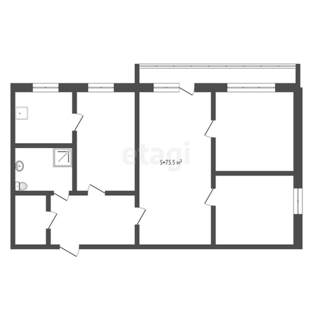 
   Продам 4-комнатную, 75.5 м², Шумакова ул, 52

. Фото 1.