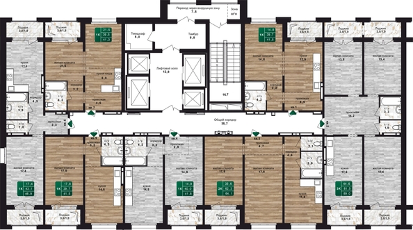 
  Продается 1-комн. квартира, 41.5 м², ЖК Шервуд, (Нагорная 6-я, 15в корп 4)
. Фото 1.