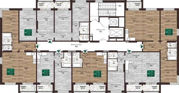 
  Продается 3-комн. квартира, 84.2 м², ЖК Шервуд, (Нагорная 6-я, 15г/1 корп 1)
. Фото 1.