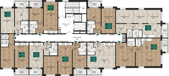 
  Продается 1-комн. квартира, 38 м², ЖК Камчатка, корпус 1
. Фото 1.