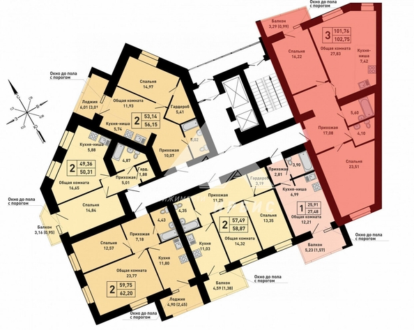 
  Продается 3-комн. квартира, 101 м², ЖК Пломбир, Шоколад
. Фото 4.