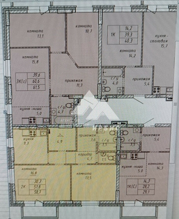 
  Продается 3-комн. квартира, 61.5 м², Юрина/ Кавалерийская ул, д. 118Д
. Фото 1.