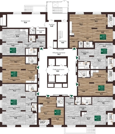 
  Продается 2-комн. квартира, 56.4 м², ЖК Шервуд, (Нагорная 6-я, 15г/12)
. Фото 1.