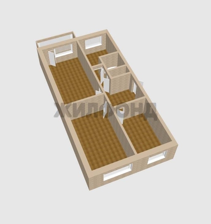 
  Продается 3-комн. квартира, 60 м², Строительная ул
. Фото 6.