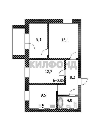 
  Продается 2-комн. квартира, 58.9 м², Северный Власихинский проезд
. Фото 10.