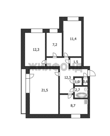 
  Продается 4-комн. квартира, 79.2 м², Комсомольская ул
. Фото 25.