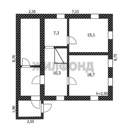 
  Продается дом, 71 м², село Полковниково
. Фото 4.