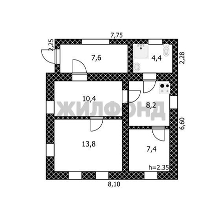 
  Продается дом, 51.8 м², Барнаул
. Фото 13.