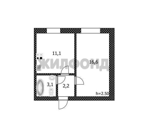 
  Продается 1-комн. квартира, 33 м², Малахова ул, д. 173
. Фото 11.