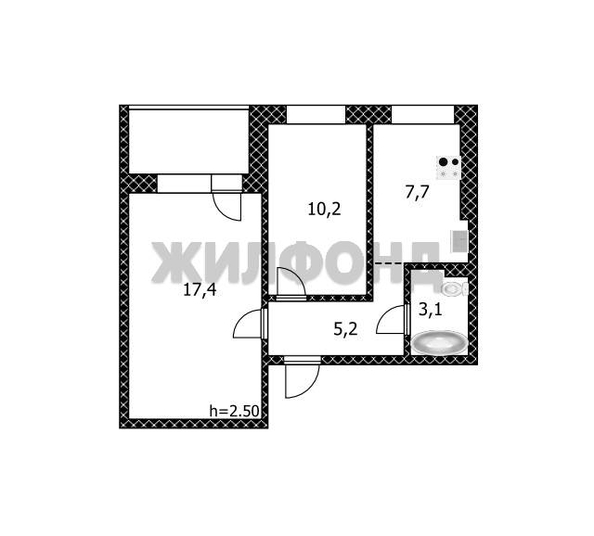 
  Продается 2-комн. квартира, 43.6 м², Шумакова ул, д. 32
. Фото 19.