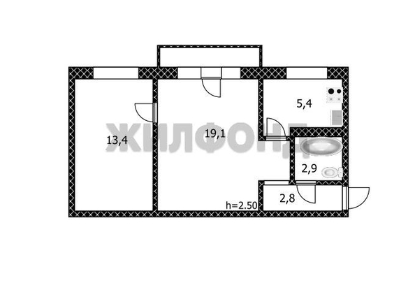
  Продается 2-комн. квартира, 43.6 м², Малахова ул
. Фото 12.