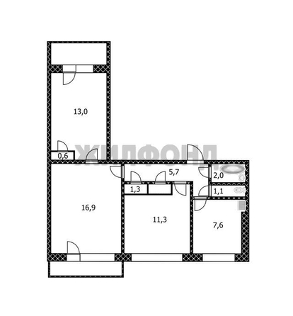
  Продается 3-комн. квартира, 60 м², 40 лет Октября ул
. Фото 14.