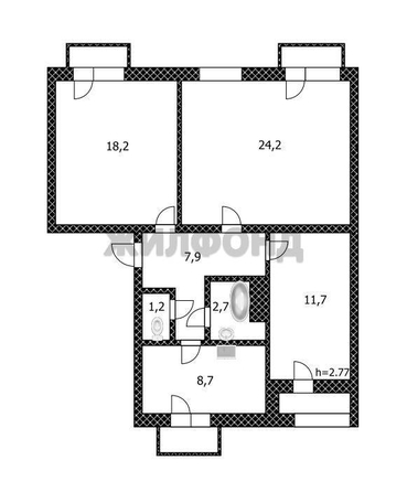 
  Продается 3-комн. квартира, 73.6 м², 9 Мая проезд, д. 6
. Фото 13.