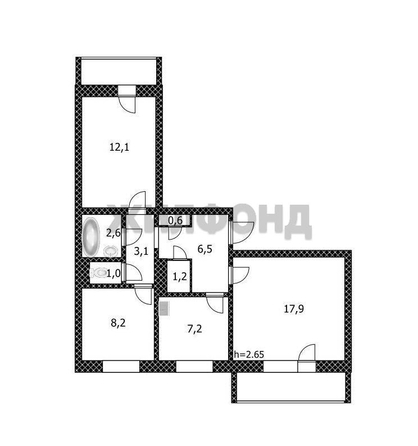 
  Продается 3-комн. квартира, 60.4 м², Победы ул, д. 4
. Фото 19.