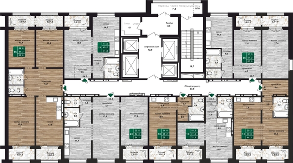 
  Продается 1-комн. квартира, 28.1 м², ЖК Шервуд, (Нагорная 6-я, 15в корп 4)
. Фото 1.