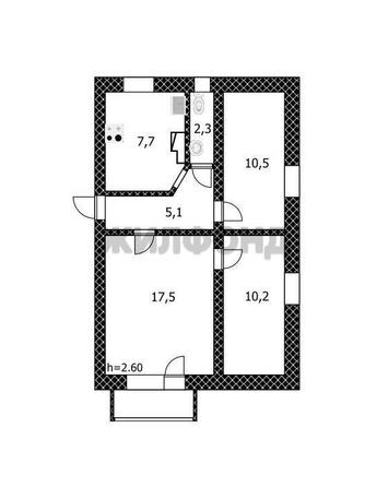 
  Продается 3-комн. квартира, 53.3 м², Парковая ул
. Фото 11.