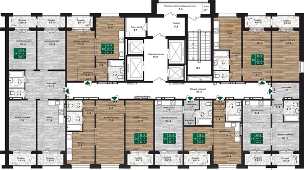 
  Продается 2-комн. квартира, 64.1 м², ЖК Шервуд, (Нагорная 6-я, 15в корп 4)
. Фото 1.