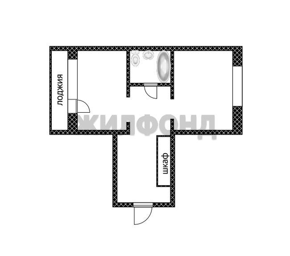 
  Продается 2-комн. квартира, 44.8 м², Сергея Ускова ул
. Фото 12.