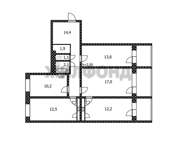 
  Продается 4-комн. квартира, 92.9 м², Островского ул
. Фото 12.