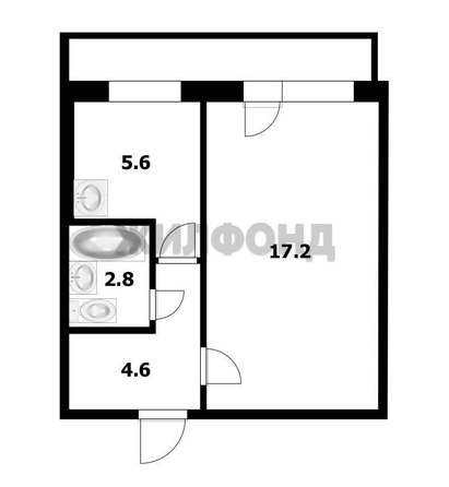
  Продается 1-комн. квартира 30.2 м². Фото 12.