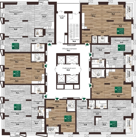 
  Продается 2-комн. квартира 77.5 м², в ЖК Шервуд, (Нагорная 6-я, 15г/12). Фото 1.