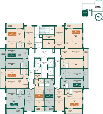 
  Продается 1-комн. квартира 29.6 м², в ЖК Камчатка, корпус 6/1. Фото 1.