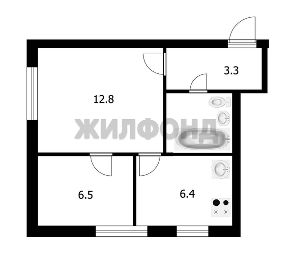 
  Продается 2-комн. квартира 32.1 м². Фото 12.