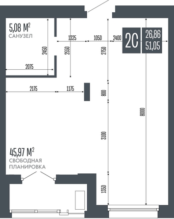 
  Продается 2-комн. квартира 51.05 м², в ЖК Опера Резиденс. Фото 2.