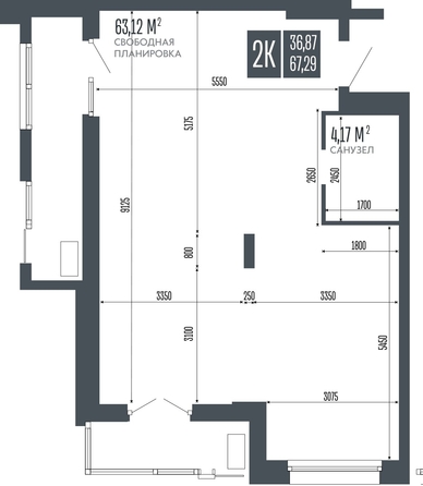
  Продается 2-комн. квартира 67.29 м², в ЖК Опера Резиденс. Фото 1.