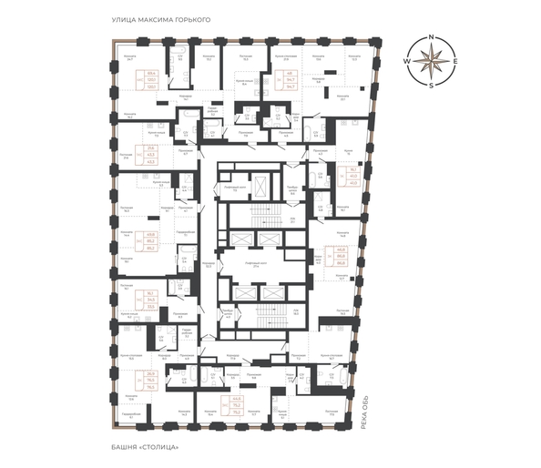 
  Продается 3-комн. квартира 86.3 м², в ЖК Барнаул. Фото 1.