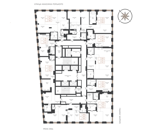 
  Продается 4-комн. квартира 122.9 м², в ЖК Барнаул. Фото 1.