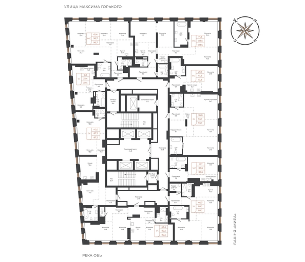 
  Продается 3-комн. квартира 80.3 м², в ЖК Барнаул. Фото 1.
