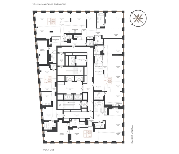 
  Продается 4-комн. квартира 253.5 м², в ЖК Барнаул. Фото 1.