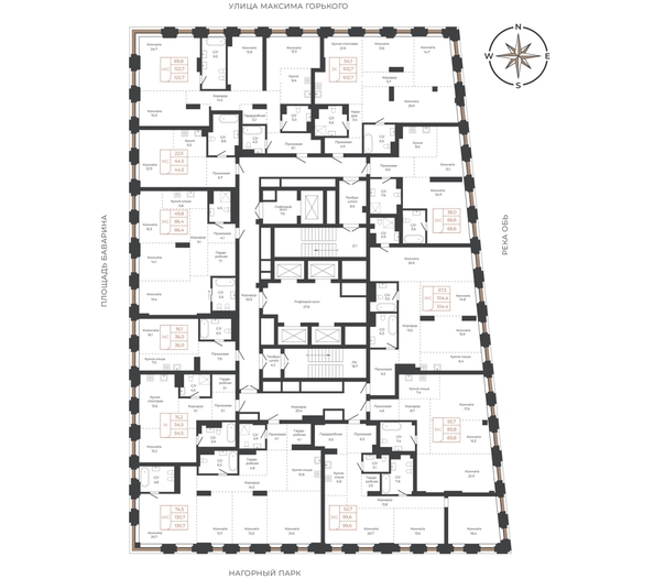 
  Продается 4-комн. квартира 122.9 м², в ЖК Барнаул. Фото 1.